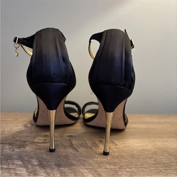Guess Black And Gold Stiletto Heels Size 7.5M - Picture 5 of 11